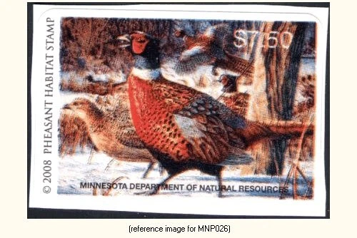D2K Minnesota Pheasant Stamp 2008 $7.50 - Image 1 of 1