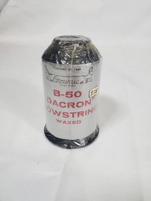 Cuerda de arco original Brownell B-50 Dacron carrete negro 1182 pies nuevo stock antiguo Foto 1 de 4