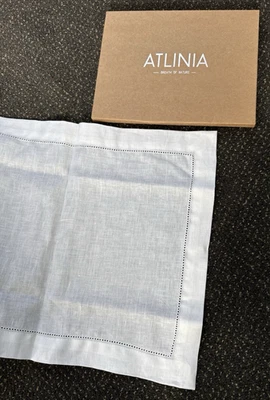 Atlinia Elegante Lino Corredor de Mesa Dobladillo Borde - 14" x 36" Bien Hecho Foto 1 de 4