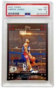 2007 Topps LeBron James PSA 8 NM-MT #23 50th Anniversary Cleveland Cavaliers - Picture 1 of 2