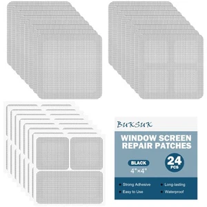 24 Sheets Window Screen Patches Repair Kit, 4 Sizes Window Screen Repair Tape... - Picture 1 of 6
