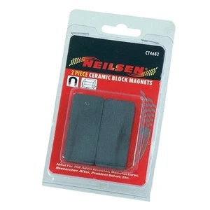 2pc CERAMIC BLOCK MAGNETS 48 x 22 x 10 mm TOOLS WORKSHOP CRAFTS KITCHEN DIY - Picture 1 of 1