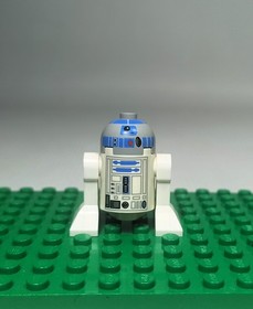 LEGO 2008 STAR WARS SW0217 ASTROMECH DROID R2-D2 GRAY HEAD MINI FIGURE #7877