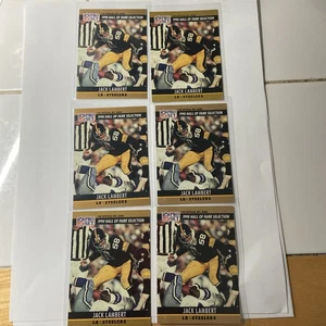 Juego de 6 tarjetas de error Jack Lambert 1990 Pro Set #27: fecha de nacimiento incorrecta 2/07/52 - Imagen 1 de 3