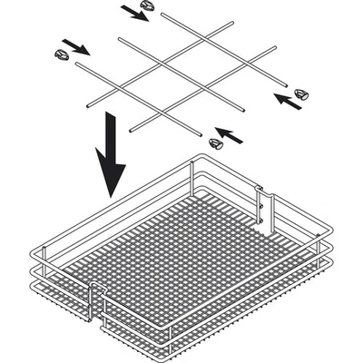 Vauth Sagel VS-Tal Larder Einhängekorb Einteilung Saphir KB 250 mm silber - Bild 1 von 2