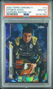 2020 Topps Chrome Formula 1 Sapphire Edition 10 Esteban Ocon Image Variation - Picture 1 of 2
