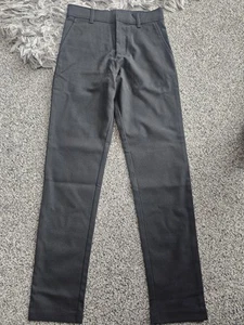 Boys Black Asda George Skinny Leg Slim School Uniform Trousers Size 9-10 Years - Picture 1 of 3