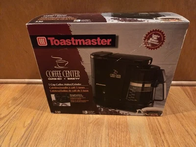 Centro de café Toastmaster 5 tazas con molinillo modelo 530 NUEVO caja abierta Foto 1 de 3