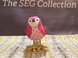 Spritz Rosie Fabric Target Bird 2017 Valentine's Day w/Leg Tag - Picture 1 of 9
