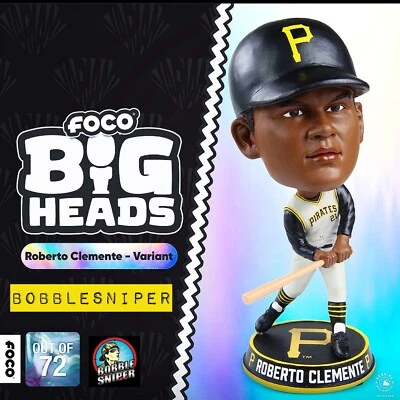 Bobblehead ROBERTO CLEMENTE Pittsburgh Pirates Variante "Bighead" MLB #72 Foto 1 de 4
