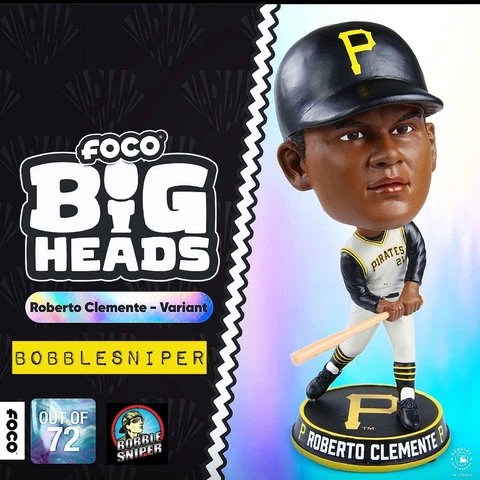 ROBERTO CLEMENTE Pittsburgh Pirates Variant "Bighead" MLB #72 Bobblehead Cover
