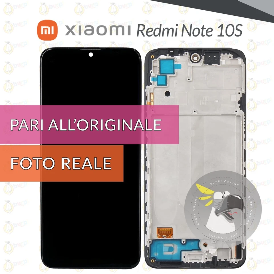 DISPLAY XIAOMI REDMI NOTE 10S 4G M2101K7BG M2101K7BI 7BNY SCHERMO OLED FRAME - Immagine 1 di 1
