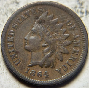 1864-L 1c Indian Head Cent. Attractive Circulated Example! - Picture 1 of 2