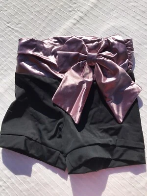 Weissman Lg ребенка шорты танец костюм джаз кран #36 9855 новый без ЯРЛЫКОВ французский лиловый бант - Изображение 1 из 4