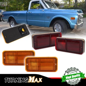 4PCS Amber Red Front & Rear SideMarker Lights For 68-72 Chevy GMC Truck Standard - Bild 1 von 9