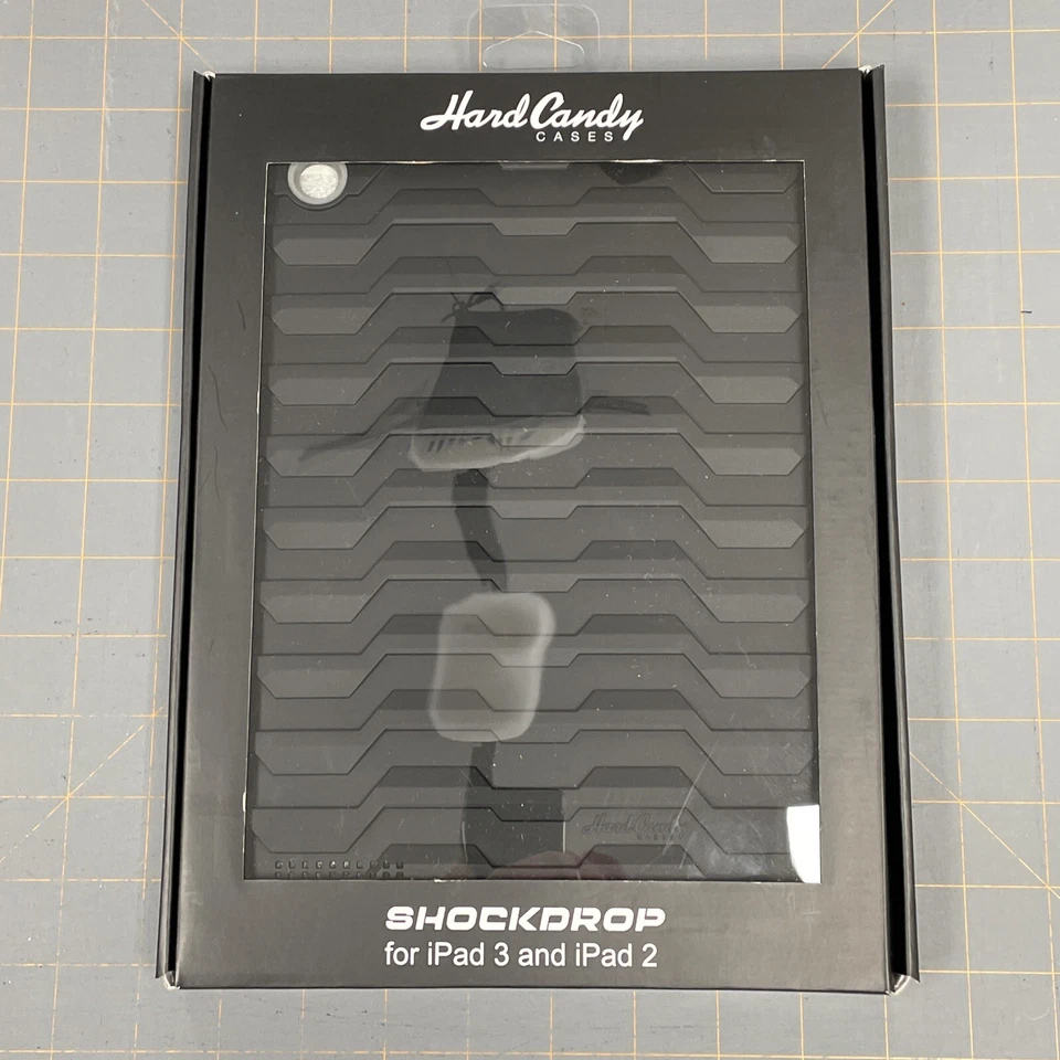 Hard Candy Shock Drop Case for iPad 3 and iPad 2 Black Silicone NEW - Image 1 of 4