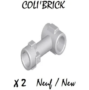 Lego 92690 - 2x Sabre Bar Connector Perpendicular - Light bluish Gray - Neuf - Imagen 1 de 1