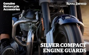 Original Royal Enfield "Compact Engine Guard, Silver" para Super Meteor 650 - Imagen 1 de 2