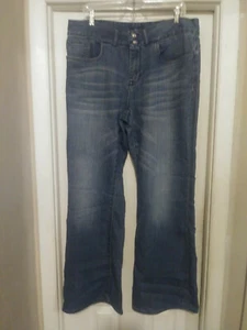 Steve Harvey Celebrity Edition Women's Blue Cotton Blend Flared Jeans Size 16W - Picture 1 of 7
