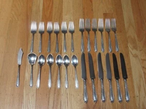 1922 Sterling Alvin "Della Robbia" 25 Pieces Luncheon Set For 6 No Monogram - Picture 1 of 12