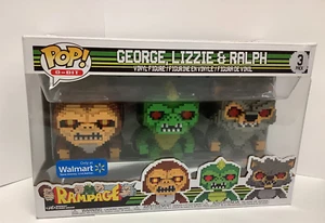Funko Pop 8-Bit Rampage Game George Lizzie & Ralph 3 Pack 2018 Walmart Exclusive - Bild 1 von 8