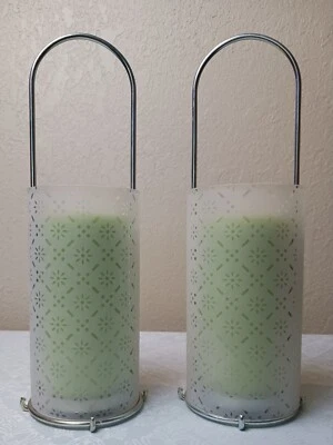 Pair Of  IKEA Ehlen Johansson Glass & Metal Tea Light Candle Holder Lantern #2  - Image 1 of 4