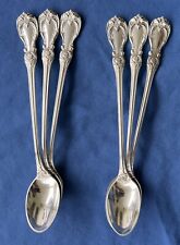 Reed & Barton Burgundy 6 Iced Tea Spoons 7 5/8" Sterling Silver OLD MARK
