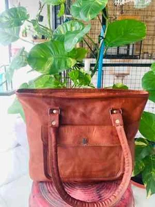 16" Handmade Goat 5G Leather Shoulder Designs Ladies Bag - Picture 1 of 6