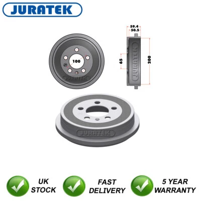 Brake Drum Rear Juratek Fits VW Polo Skoda Fabia Seat Ibiza + Other Models - Image 1 of 4