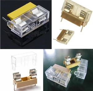 50 Pz. PORTAFUSIBILE da circuito stampato 250V 10A PCB fusibili 5x20 con tappo - Foto 1 di 2