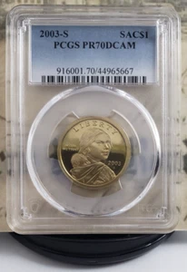 2003-S Sacagawea Dollar PCGS PR70DCAM - Native American - Top Grade - Tops! 5667 - Picture 1 of 6