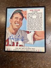 1952 Red Man Bob Feller Signed Auto Autograph HOF Global Certified *Noles2148*
