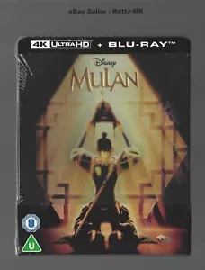 DISNEY'S MULAN - UK EXCLUSIVE 4K UHD + BLU RAY STEELBOOK - NEW & SEALED - Imagen 1 de 6