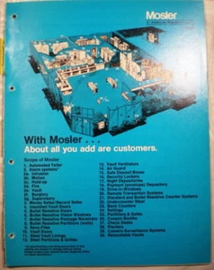 Vtg MOSLER Banking Equipment Catalog RETRO Vaults Security Systems Safes 1977 - Picture 1 of 10