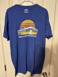 Blockbuster Video T Shirt Blau Large Vintage  - Bild 1 von 4