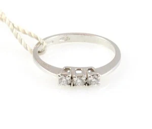 ANELLO TRILOGY GIANNI CARITA' ORO BIANCO 750‰ 18 KT DIAMANTI NATURALI ct 0,15 - Imagen 1 de 4