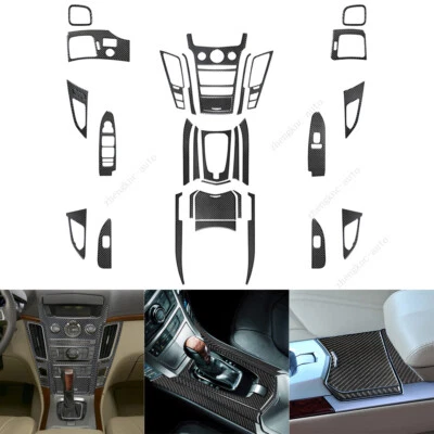 31pcs For Cadillac CTS 2008-13 Carbon Fiber Whole Interior Trim Set - Image 1 of 4