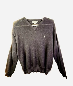 Ralph Lauren Polo Golf Alpaca Wool Sweater Men's XL Navy Blue V Neck Preppy - Picture 1 of 5