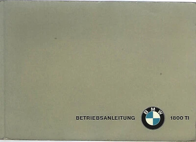 BMW 1800 TI NUEVA CLASE manual de instrucciones 1965 manual de instrucciones manual BA Foto 1 de 2