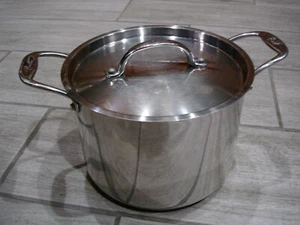 All-Clad Emeril Stainless Steel Copper Core 6 Qt Stock Pot S/S Lid 2 Handles - Picture 1 of 7