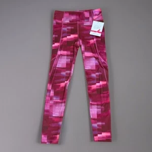 Athleta Girl NWT Large 12 HIGH RISE STASH YOUR TREASURES TIGHT Pink Geometric - Picture 1 of 7