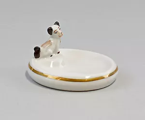 9941050 Porcelain Bowl with Dog Figure Ens 9x7x4cm - Picture 1 of 2