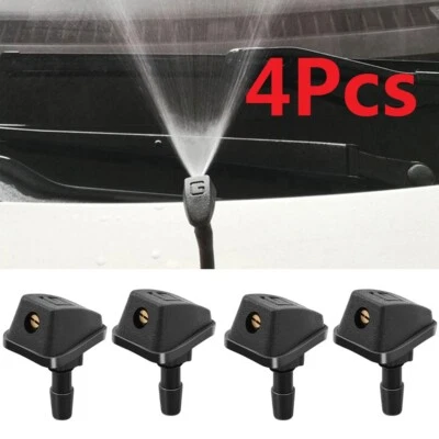 4Pcs Car Windscreen Washer Water Spray Jets Nozzles Auto Universal Accessories  - Image 1 of 4