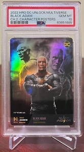 DC Hybrid Trading Card 2022 Capitolo 2 Poster Personaggi Black Adam #A4 PSA 10 - Foto 1 di 1