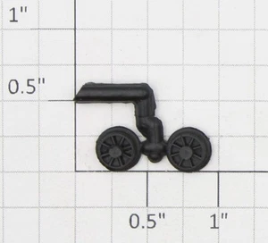 Roundhouse 29768 HO Black Plastic Flatcar / Handcar Wheels (Set of 2) (10) - Picture 1 of 2