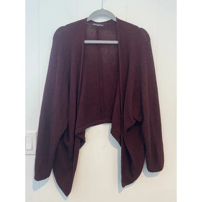 Brandy Melville Burgundy Open Front Knit Cardigan Sweater Made in Italy One Size - Image 1 of 4