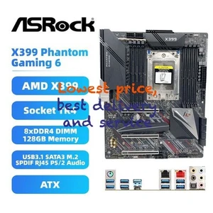 Scheda madre AMD X399 ASRock X399 Phantom Gaming 6 TR4 DDR4 per Ryzen 2950X/2920X - Foto 1 di 5
