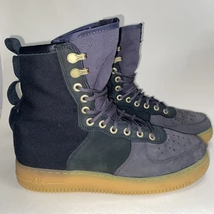 Men’s Nike SF Air Force One Premium Sherpa Boots Size 8uk BV0130-001 AF1 - Picture 1 of 24