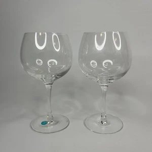 Tiffany & Co. Set of 2 Crystal Glass Wine Glasses Drinking Glass - Picture 1 of 6