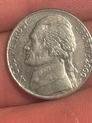 2000-D 杰斐逊镍币中错硬币 — 第 1/3 张图片